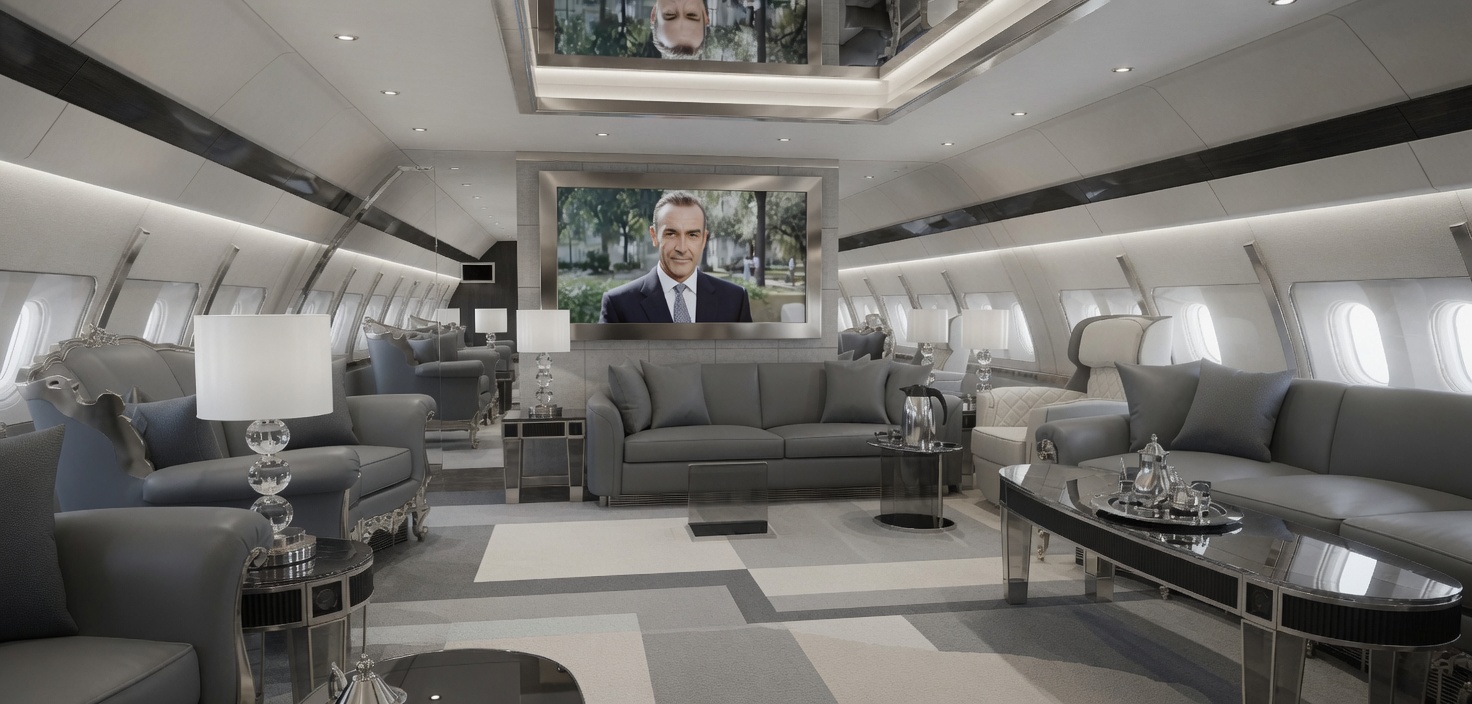 VVIP Boeing 777 lounge interior — Aviation Asset Advisors completion consultants